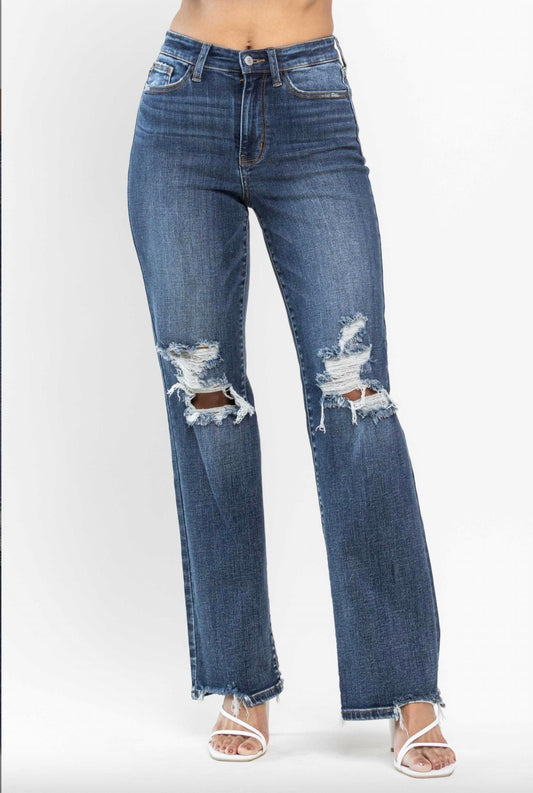 Judy Blue - Women's Knee Destroy Leg Jeans