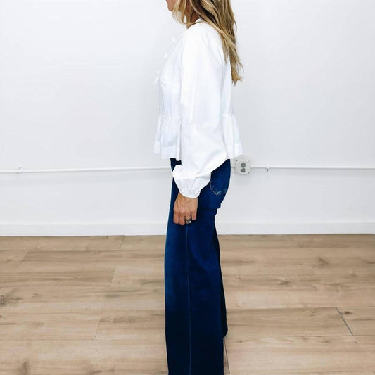 Papermoon - Bow Front Peplum Top