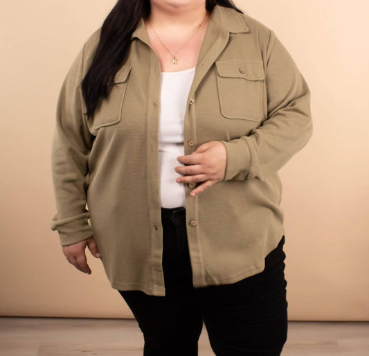 Michelle Mae - Timeless Threads Thermal Button Up Shirt