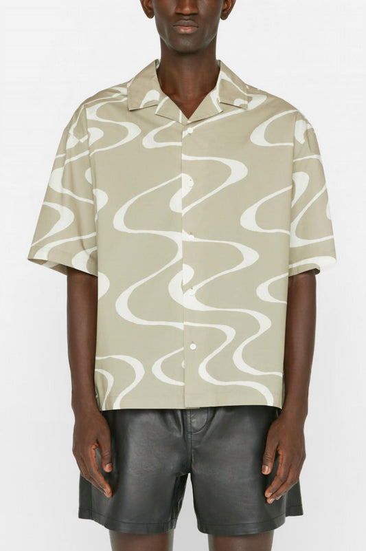 Abstract Wave Graphic Shirt