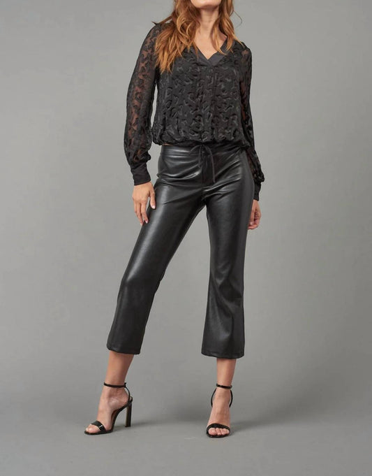 Lola & Sophie - Vegan Leather Cropped Pant