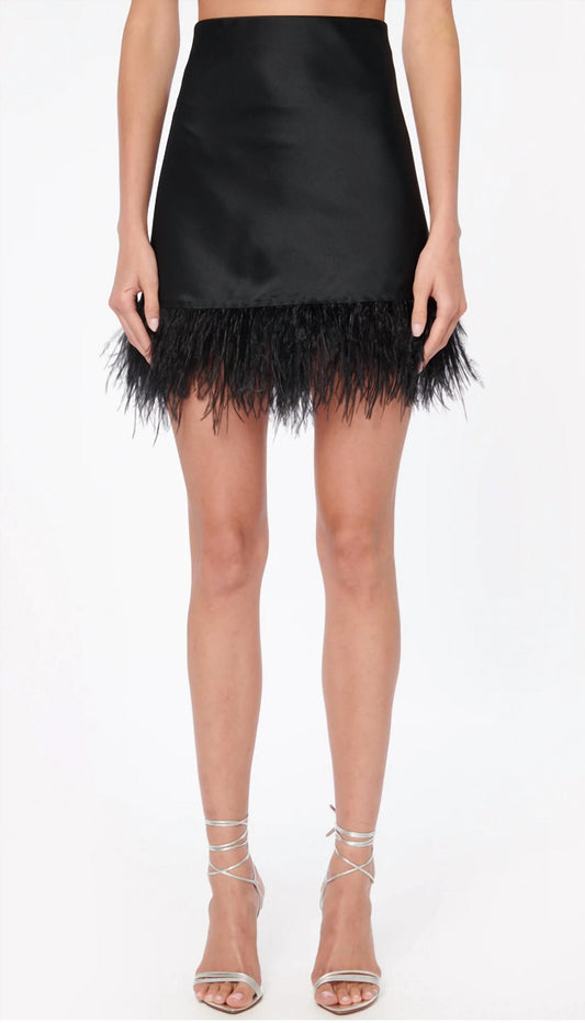 Aviva Feather Mini Skirt