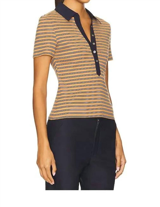 Veronica Beard - Kearney Ribbed Short Sleeve Polo