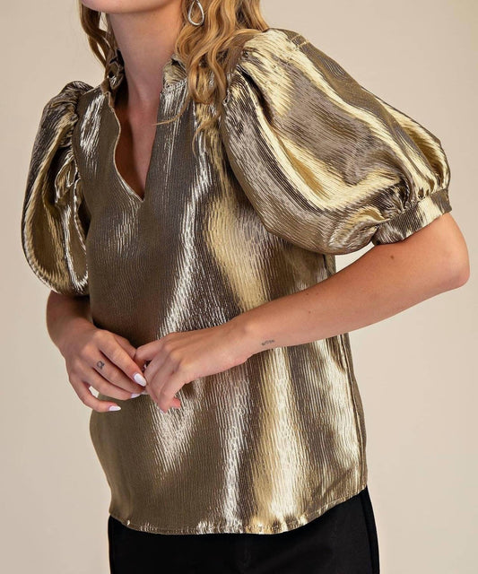 Glam - Bubble Sleeve Top