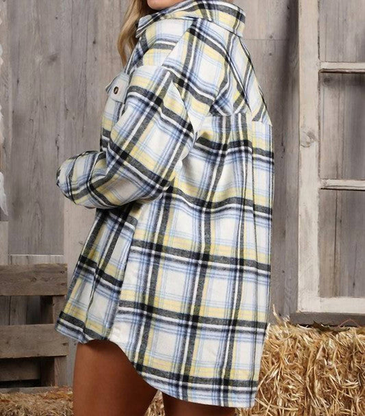 Ninexis - Women's Flannel Texture Shacket