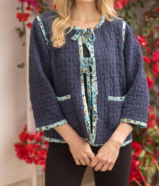 Voy - Three-quarter Sleeve Terry Velour Jacket