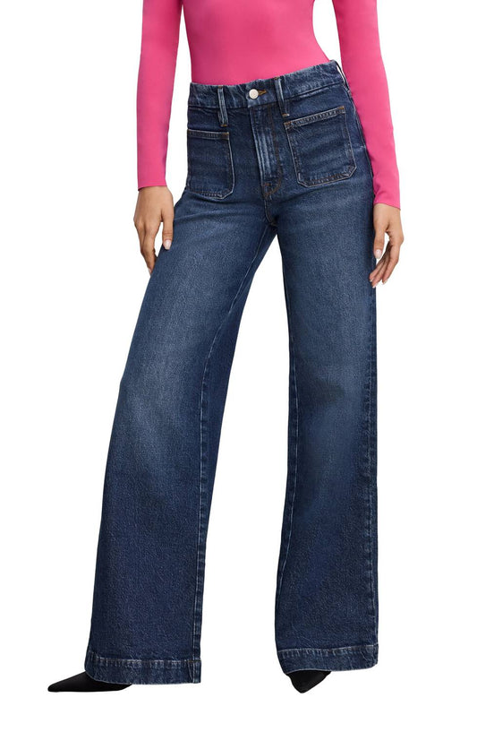 Good American - Good Waist Palazzo High Rise Wide Jean