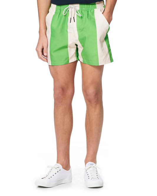Oas - Emerald Stripe Swim Shorts