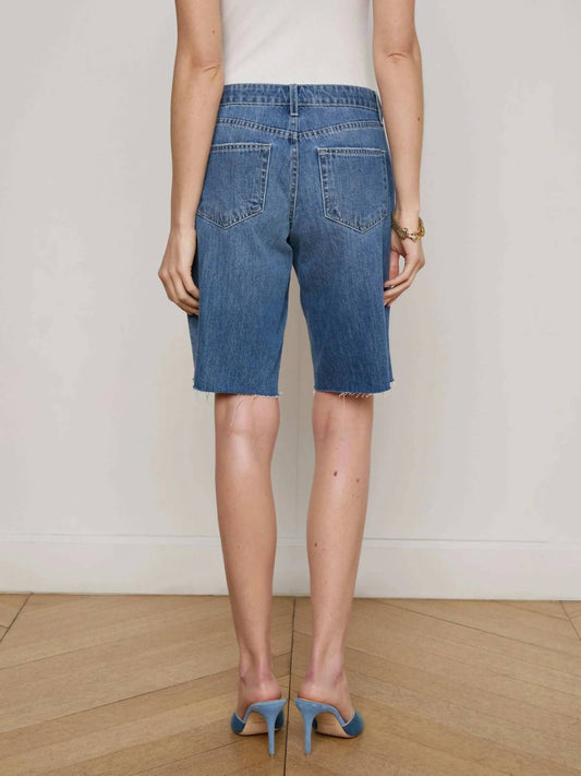 L'Agence - Elise Denim Bermuda Short