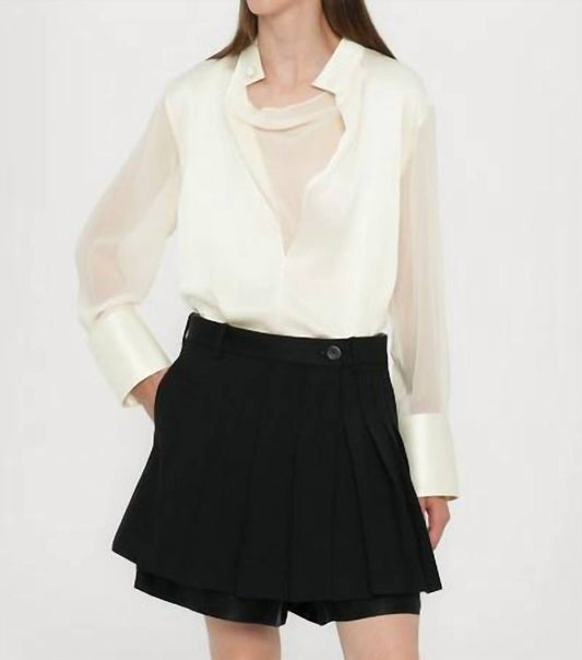 Helmut Lang - Pleated Natura Skort