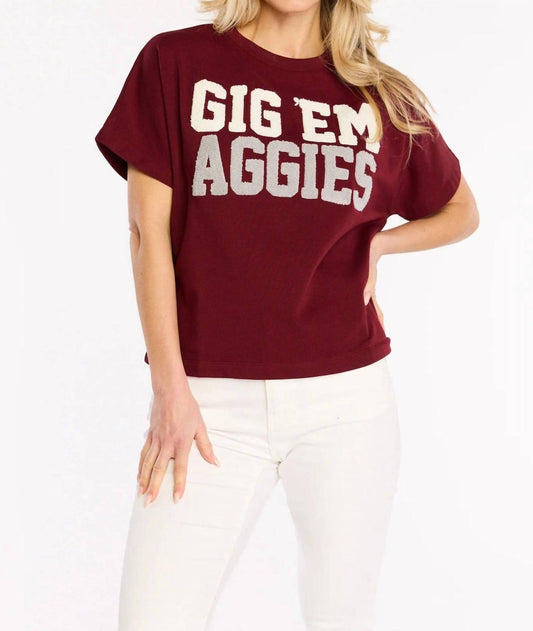 Stewart Simmons - Gig 'Em Chenille Team Top