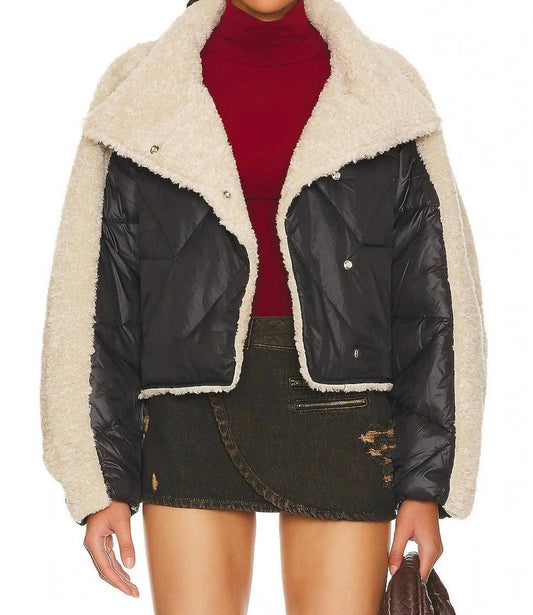 Lamarque - Faux Fur Nylon Mix Puffer Jacket