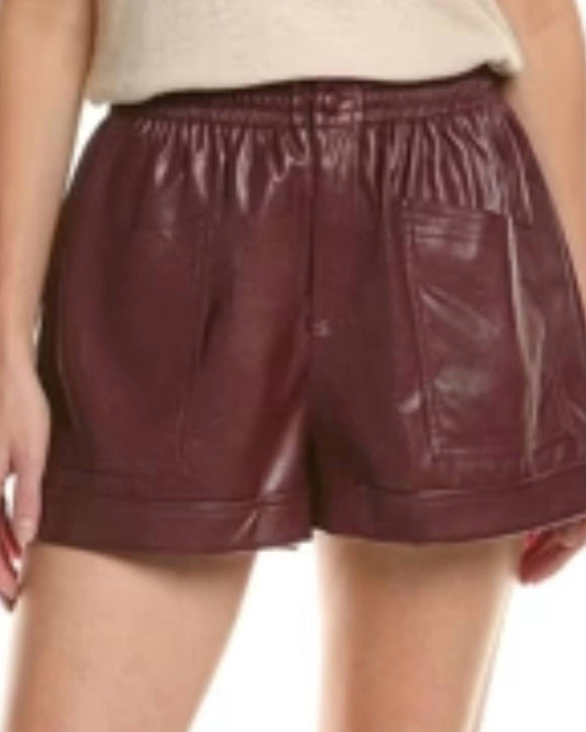 Elan - Vegan Leather Shorts