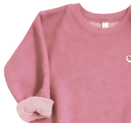 Oat Collective - Toddler Girls Ridley Bow Crewneck Sweatshirt