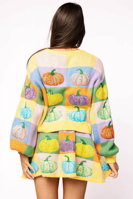 Queen Of Sparkles - Pastel Pumpkin Sweater