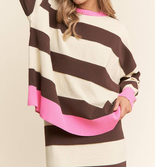 J.Nna - Lisa Striped Soft Knit Sweater
