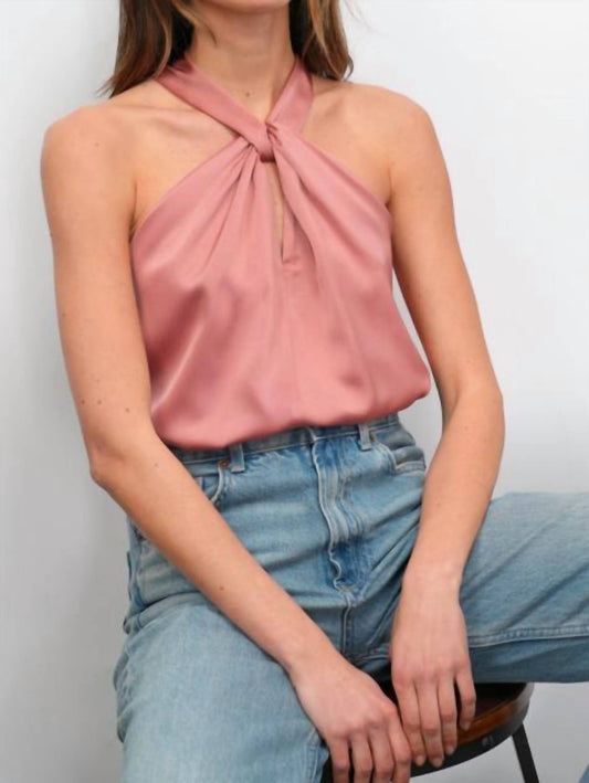 Greylin - Lucinda Satin Halter Top