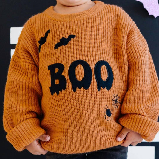 Sweet Wink - Kid's Boo Bat Halloween Sweater