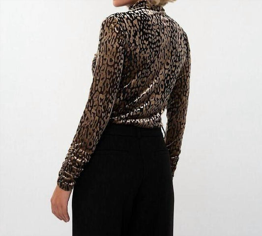 Esqualo - Velour Mock Neck Top