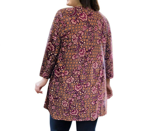 On The Plus Side - Printed Matsin Tunic - Plus
