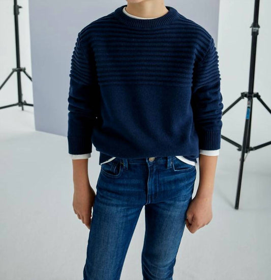 Mayoral - Boys' Jacquard Stripe Solid Sweater