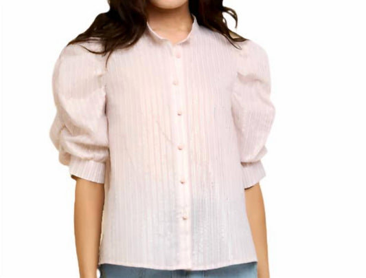 Ciebon - Puff Sleeve Button Down Top