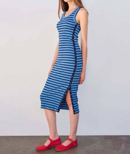 Sundry - Stripe Bodycon With Snap Midi Dress