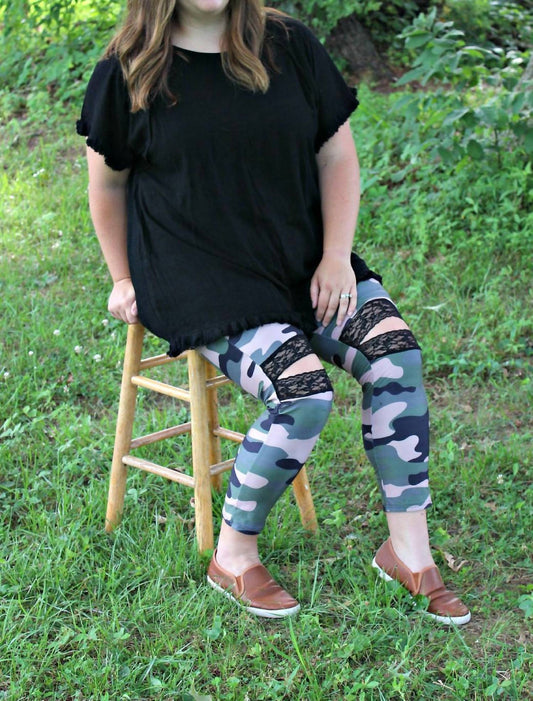 Shirley Stone - Lace Ankle Leggings