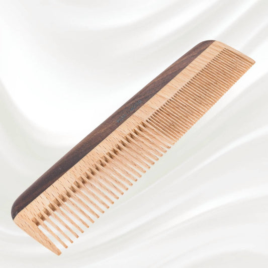 Koh-I-Noor Beauty Usa - Women's Legno Beech And Kotibe Wood Wide And Close Spread Tooth Comb