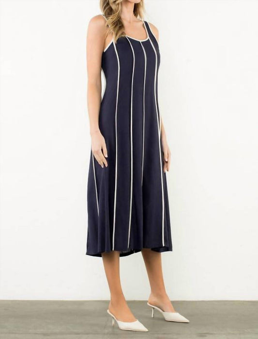 Thml - Linen Trim Detail Midi Dress