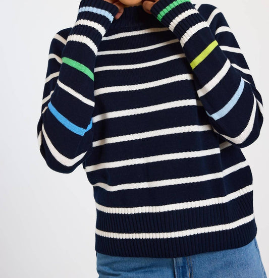 Brodie Cashmere - Liberty Stripe Crew Top