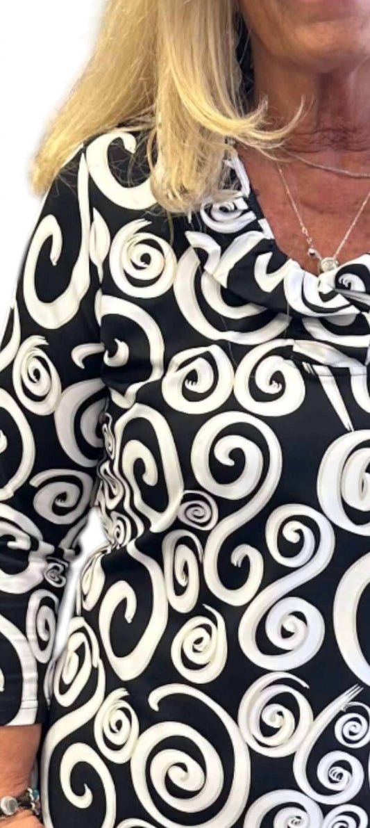 Lulu-B - Ruffle Swirl Long Sleeve Top