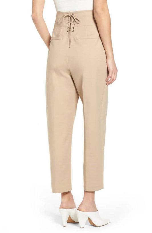 Topshop - Lace Back High Rise Wide Leg Cropped Pants