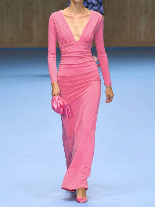 Carolina Herrera - Ruched Stretch Jersey Gown