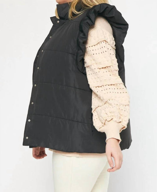 Entro - Ruffle Puffer Vest