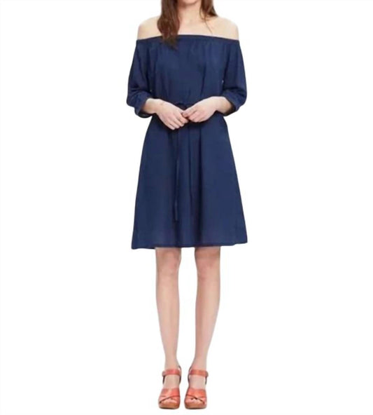 Madewell - Indigo Off Shoulder Mini Dress