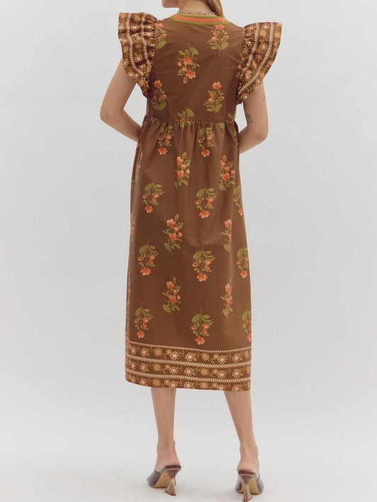 Entro - Afternoon Blooms Midi Floral Dress