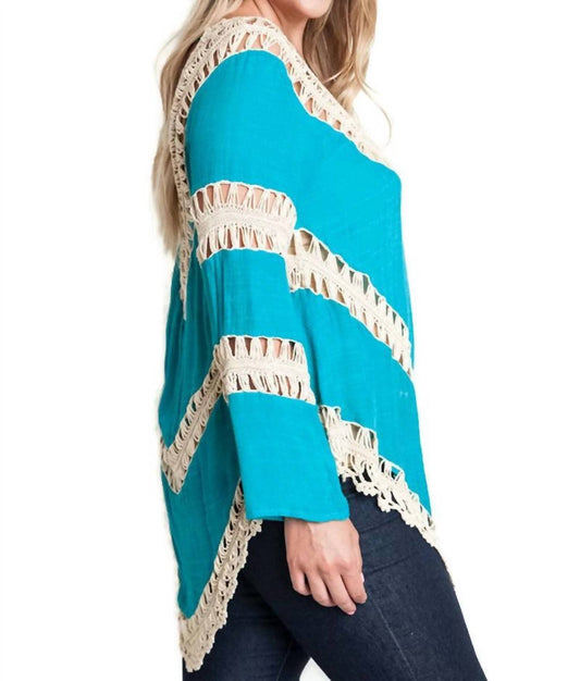 Umgee - Bohemian Lacy Crochet Trim Tunic