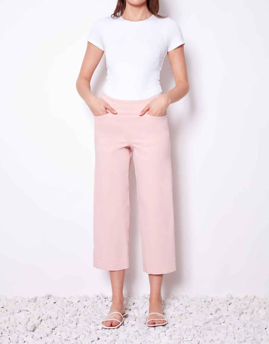Up! - Linen Effect Techno Cropped Pants