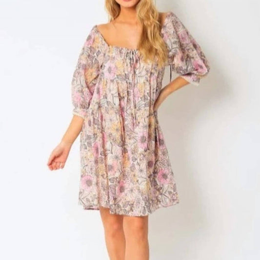 Olivaceous - Tiered Mini Babydoll Dress