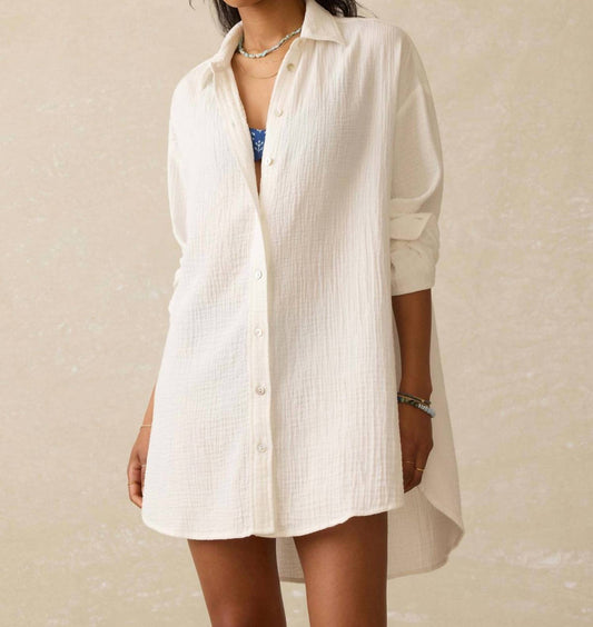Faherty - Dune Cotton Gauze Haze Shirtdress