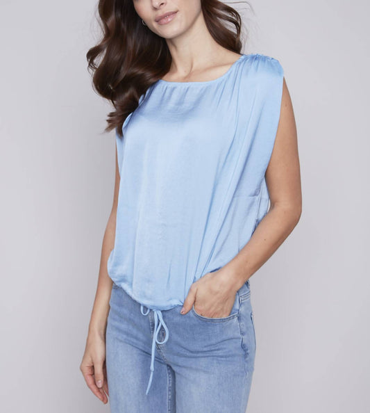 Charlie B - Satin Rushed Blouse