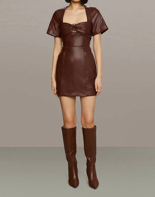 Amur - Joey Leather Mini Dress