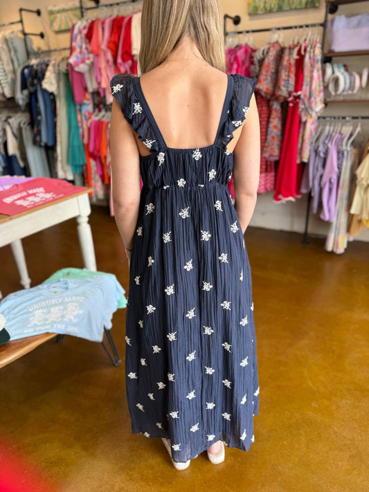 Wishlist - Women's Floral Embroidered Midi Dress