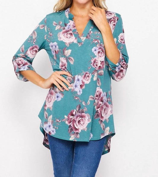 Honeyme - Floral Gabby Top