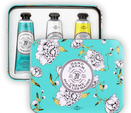 La Chatelaine - Women's Tiffany Hand Cream Trio Tin Gift Set