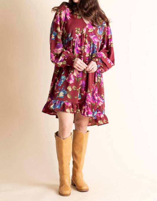 Easel - Sophia Floral Printed Mini Dress