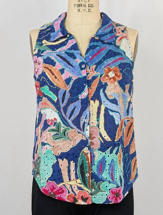 Fdj - camo floral top