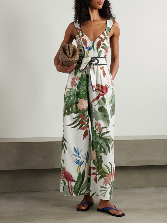 Farm Rio - Midnight Macaw Fiesta Mix Jumpsuit