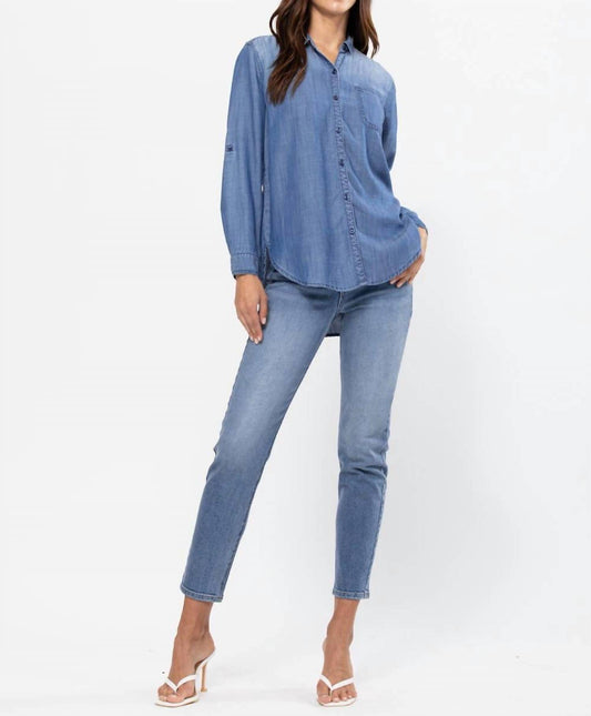 Sneak Peek - Classic Tencel Button Up Long Sleeve Shirt